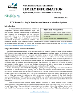 RTK Networks: Single Baseline and Network Solution Options