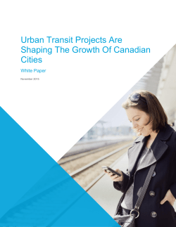 Urban Transit Projects Are Shaping The Growth Of Canadian Cities