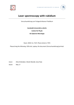 Laser spectroscopy with rubidium