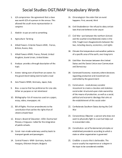 Social Studies OGT/MAP Vocabulary Words