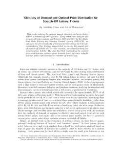 Elasticity of Demand and Optimal Prize Distribution for Scratch