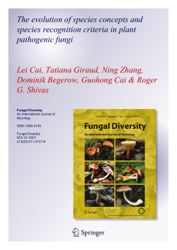 The evolution of species concepts and species recognition criteria in