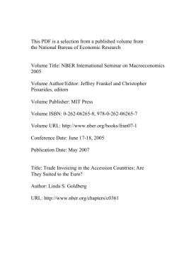 Trade Invoicing in the Accession Countries: Are They Suited to the