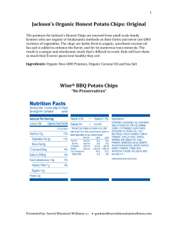 Jackson`s Organic Honest Potato Chips: Original Wise&reg; BBQ