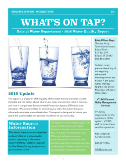 2016 Bristol Water Quality Report