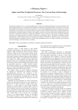 Alpine and Polar Periglacial Processes: The Current State of