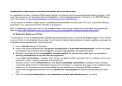 Sustainable Development Policy and Action Plan