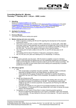 Committee Meeting 84 - Minutes Thursday 7