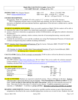 Math 150A CALCULUS I - Fullerton College Staff Web Pages