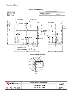 RS-85 Intercept Box: 36” x 84” x 48”