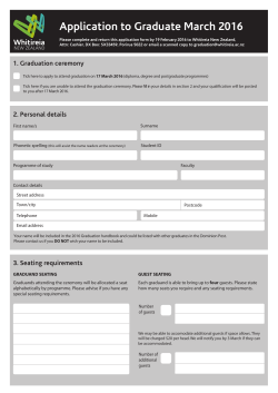 Graduation Form March 2016