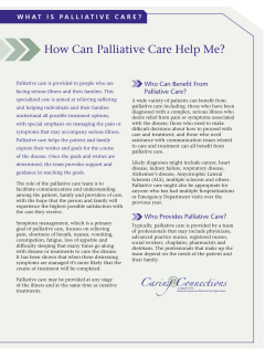 How Can Palliative Care Help Me?