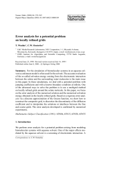 Error analysis for a potential problem on locally refined grids.