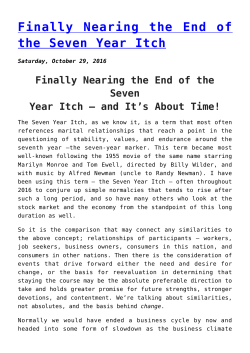 Finally Nearing the End of the Seven Year Itch