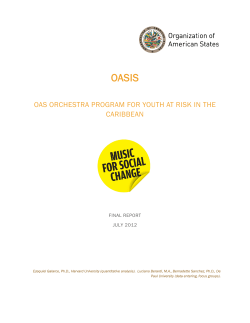 ORCHESTRA PROGRAM FOR YOUTH AT RISK IN THE CARIBBEAN