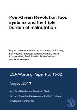 Post-Green Revolution food systems and the triple burden of
