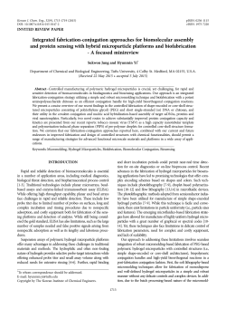 Integrated fabrication-conjugation approaches for biomolecular
