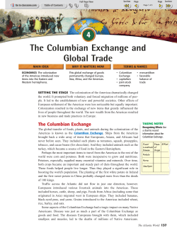The Columbian Exchange and Global Trade