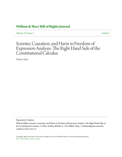 Scienter, Causation, and Harm in Freedom of Expression Analysis