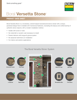 PDF: Versetta Stone Product Data