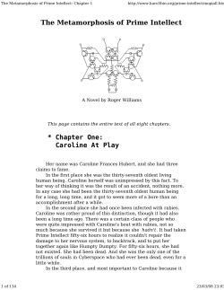 The Metamorphosis of Prime Intellect * Chapter One: Caroline At Play
