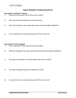 Sepoy Rebellion Guiding Questions