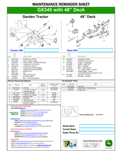 GX345 with 48” Deck - JDParts