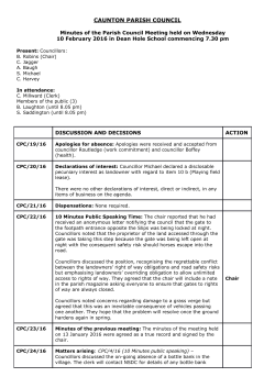 Minutes 10 February 2016