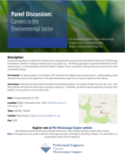 Panel Discussion: Careers in the Environmental Sector