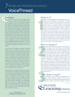 Seven Things You Should Know About VoiceThread