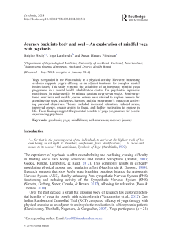 Journey back into body and soul - Hearing Voices Network Aotearoa