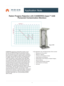 Radon Progeny Rejection with CANBERRA Argos