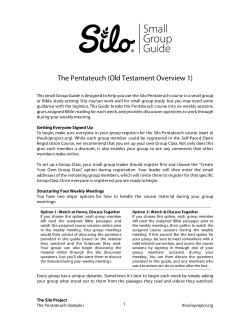The Pentateuch - The Silo Project