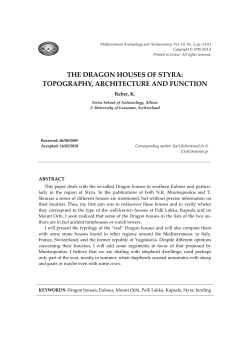 the dragon houses of styra: topography, architecture and function