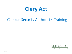 Clery Act - Skidmore College