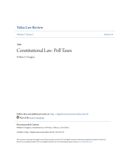 Constitutional Law: Poll Taxes