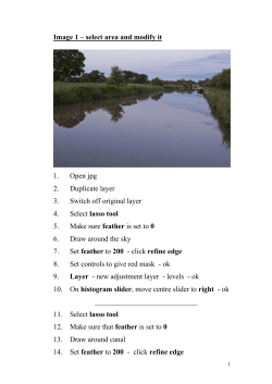 Image 1 – select area and modify it 1. Open jpg 2. Duplicate layer 3