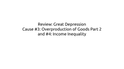 Review: Great Depression Cause #3: Overproduction of Goods Part
