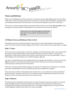 Tense and Release - Anxiety BC Youth