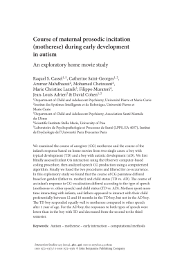 Course of maternal prosodic incitation (motherese) during early