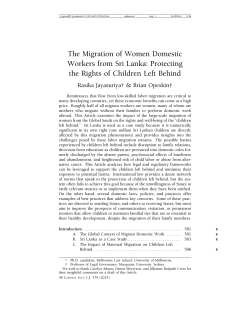 Rasika Jayasuriya / Brian Opeskin