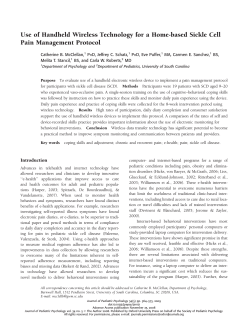 Use of Handheld Wireless Technology for a