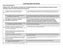 Learning Goal and Scale
