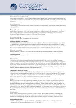 glossary - World Health Organization
