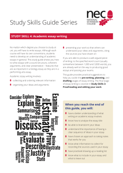 Academic essay writing