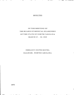 March 15-19, 1989 - North Carolina Medical Board