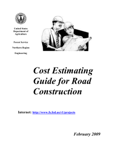 Cost Estimating Guide for Road Construction