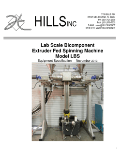 Lab Scale Bicomponent Extruder Fed Spinning Machine Model LBS