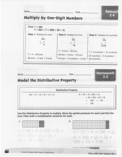 Model the Distributive Ptoperty Itlultiply by One