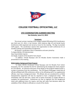 college football officiating, llc